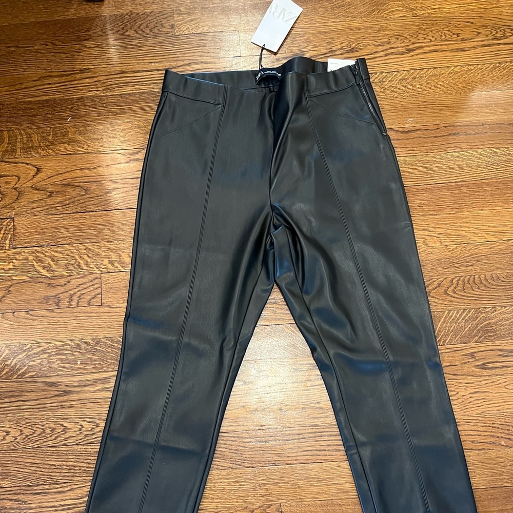 Zara Zip Leather Legging/Pants